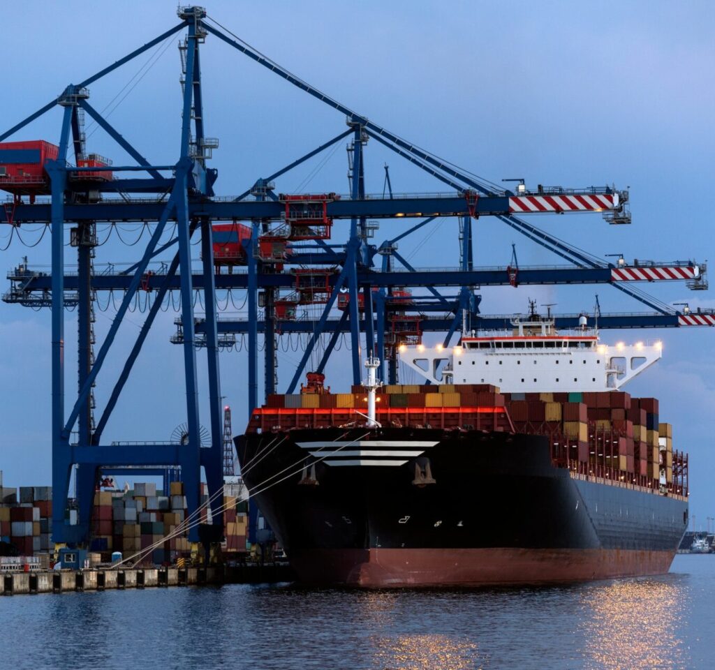 Shipping - Loading a container ship